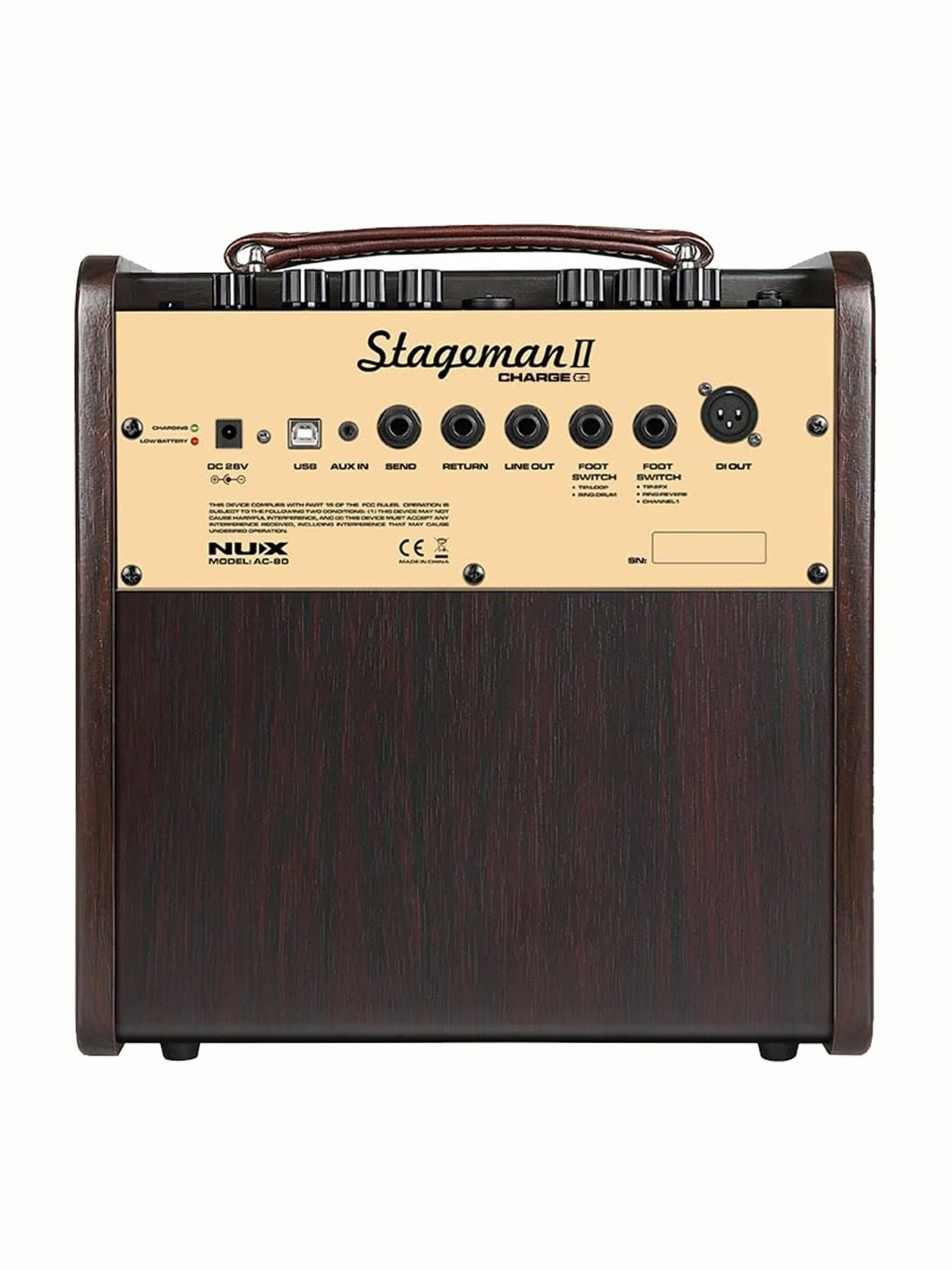NUX AC-80 80W Battery-Powered Acoustic Guitar Amplifier - Image 2