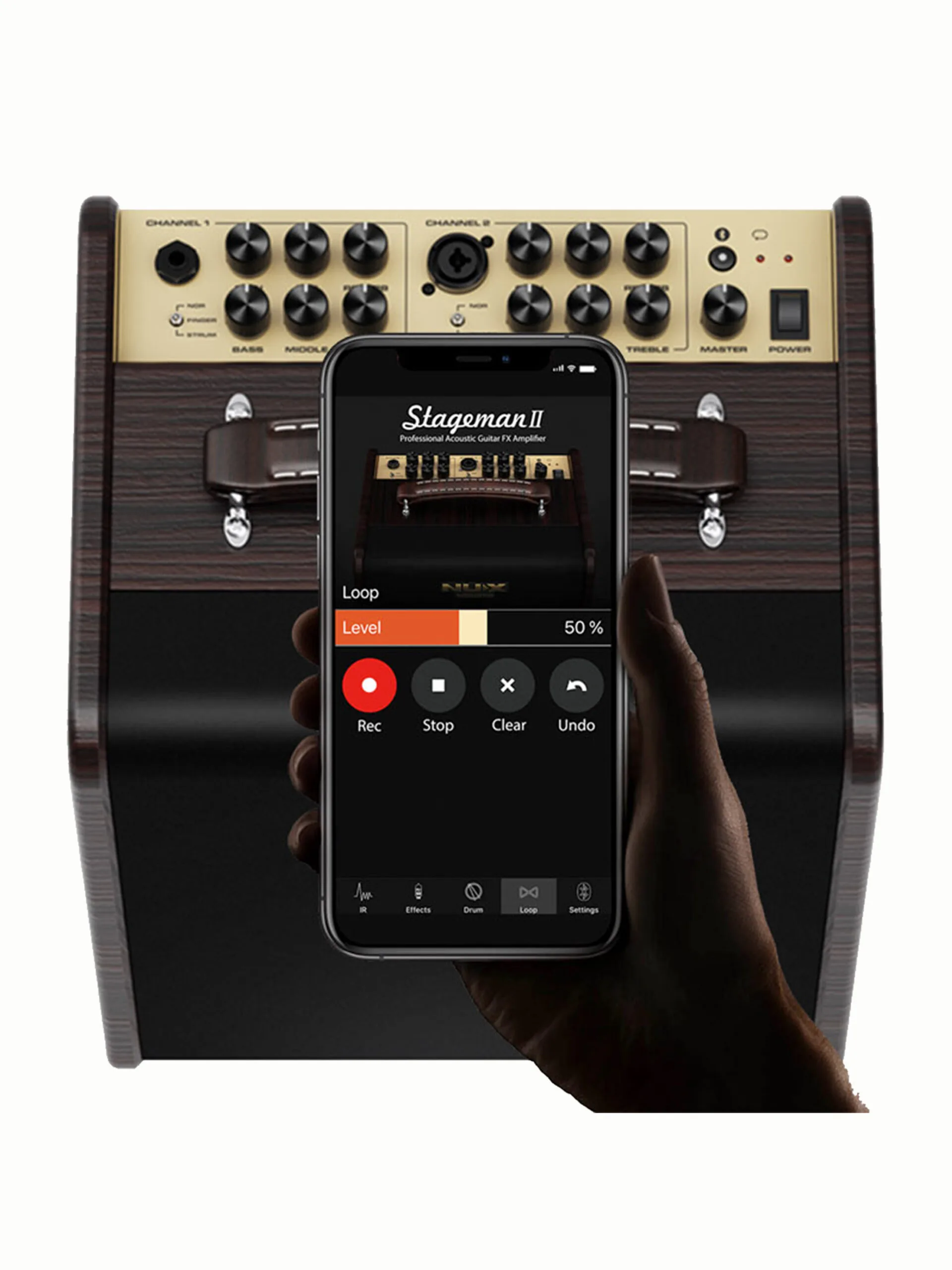 NUX AC-80 80W Battery-Powered Acoustic Guitar Amplifier - Image 5