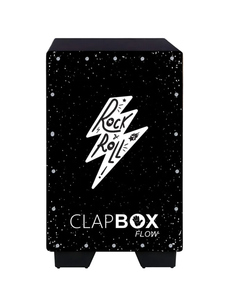 Clapbox Flow Rock and Roll Cajon Black Lightning Bolt Design India