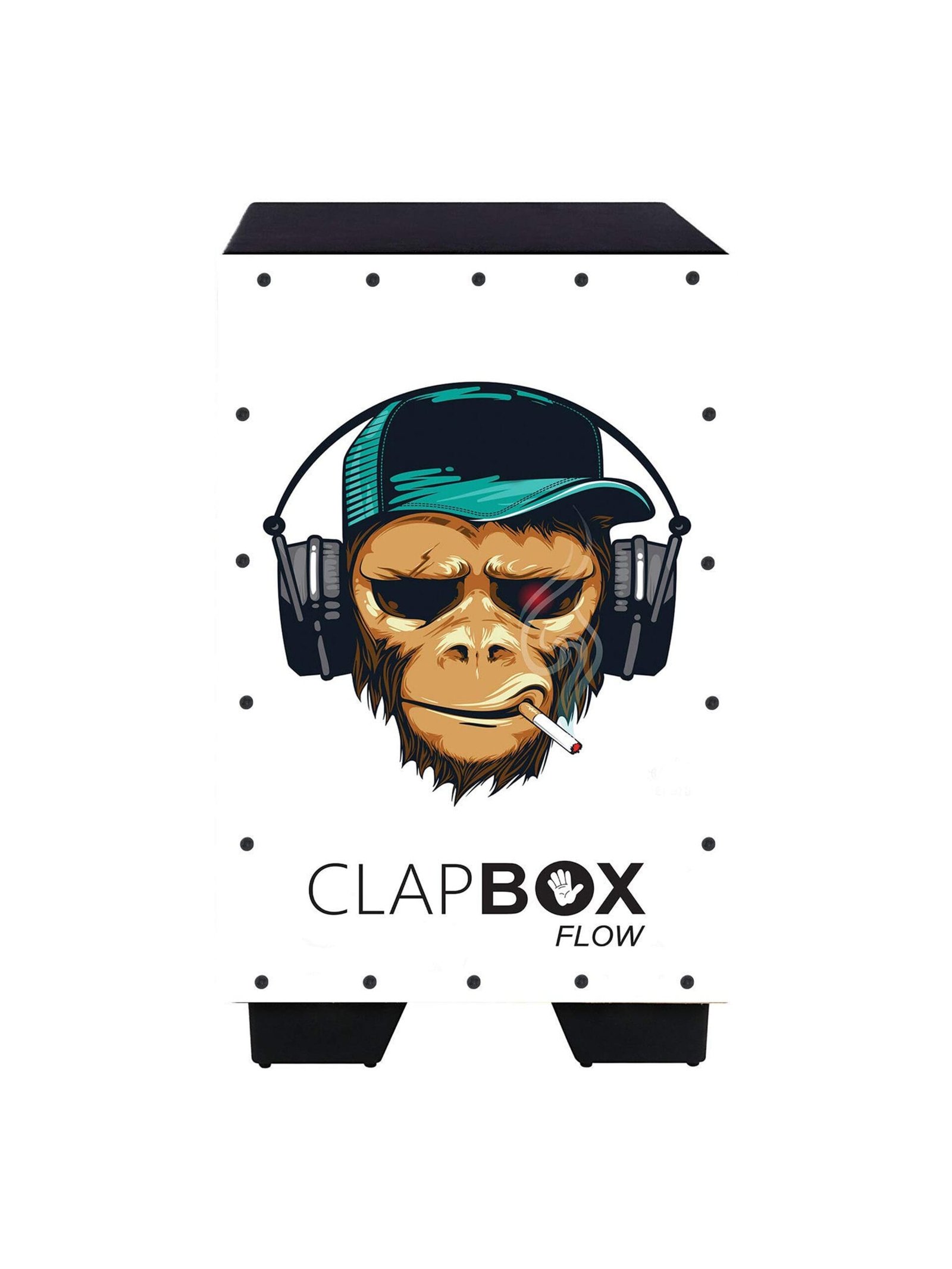 Smoking Monkey Cajon-Clapbox _2 Clapbox Flow Smoking Monkey Cajon Street Art Gorilla White Background India
